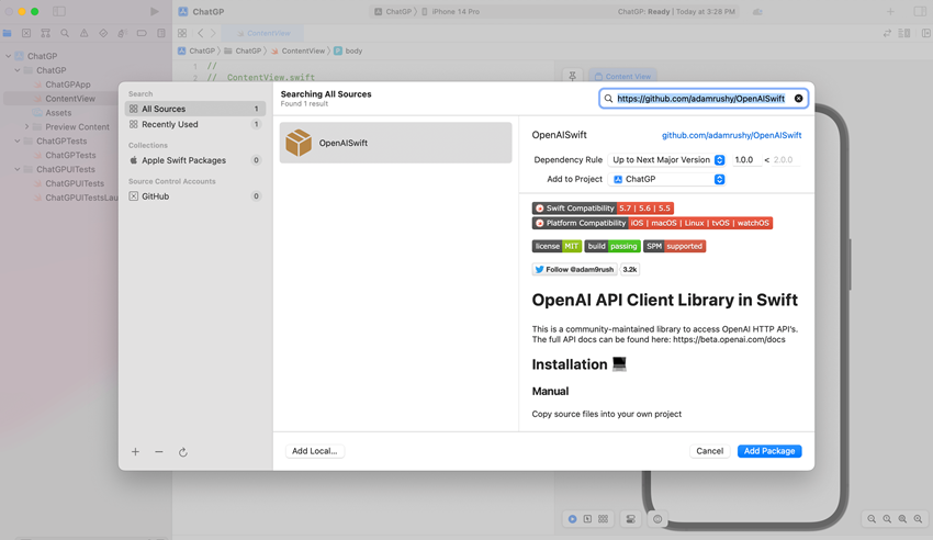 ChatGPT : ChatBot in SwiftUI
